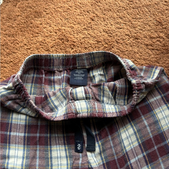 PLAID FLEECE PANTS Izod pajamas cozy comfy lounge bottoms good - Picture 5 of 6